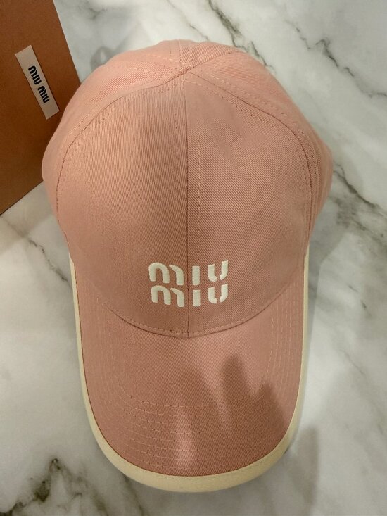 MIU MIU Drill Baseball Cap Pink Brand New with Original Bag